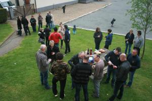 Apéro a l'extérieur de la salle