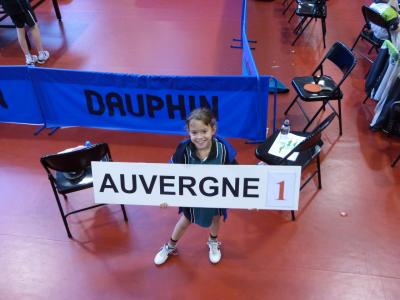 Justine en équipe d'Auvergne